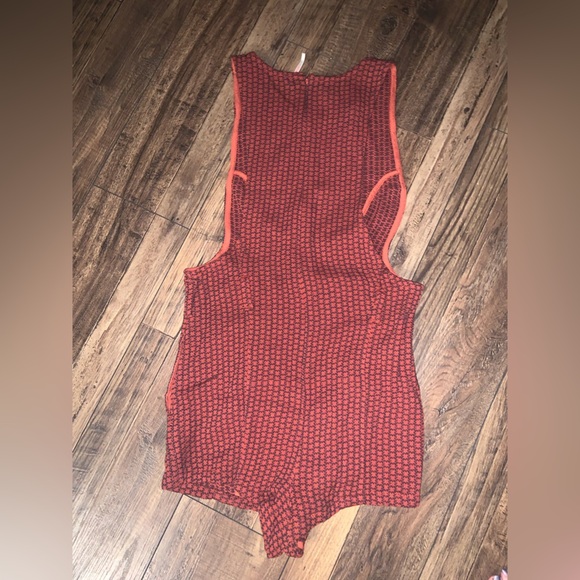 Chic Red plaid Free People Mod Mini Romper in Red / belt loops fall boho revolve - Picture 8 of 10